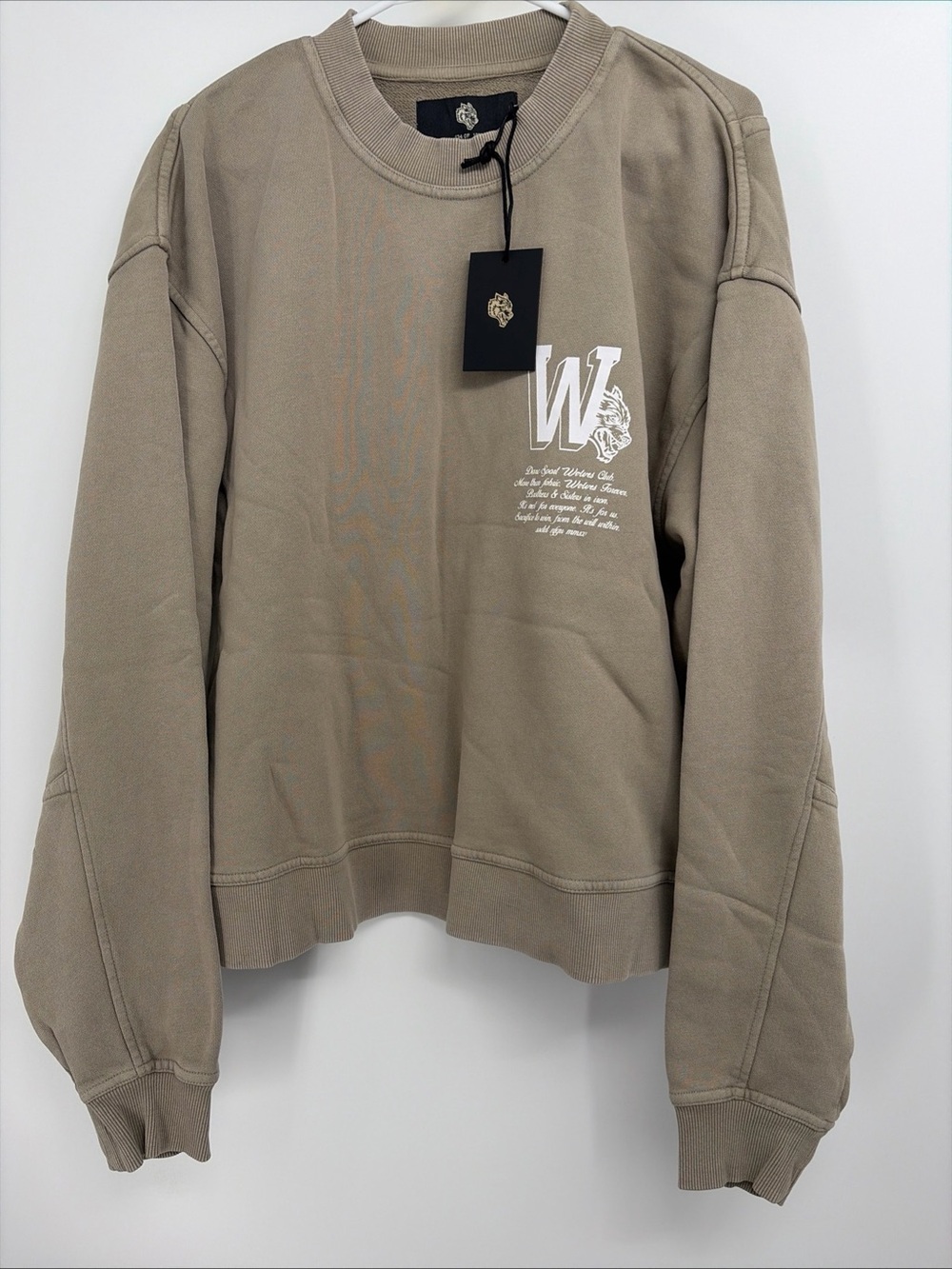 Darc Sport Mens Large Marked Box Cut Cornell Sweatshirt Wolves Club